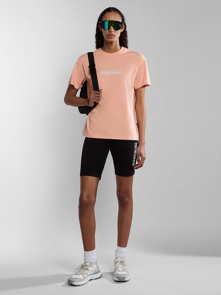 Napapijri Koszulka "Box" w kolorze pomarańczowym rozmiar: XS. Pomarańczowe bluzki Napapijri, xs, bez wzorów, bez kołnierzyka, bez ramiączek. Za 41,79 zł.