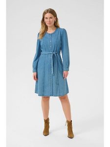 Cream Sukienka "Ruth" w kolorze niebieskim rozmiar: 34. Niebieskie sukienki Cream, bez wzorów, z tkaniny, bez kołnierzyka, bez ramiączek, mini. Za 127,65 zł.