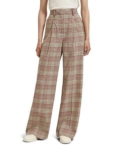 Scotch & Soda Spodnie w kolorze zielono-jasnobrązowym rozmiar: W27/L32. Brązowe spodnie z wysokim stanem Scotch & Soda, bez wzorów, z materiału, z podwyższonym stanem. Za 219,60 zł.