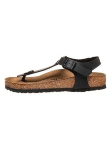 Birkenstock Japonki "Kairo" w kolorze czarnym rozmiar: 39. Czarne klapki Birkenstock, bez wzorów, z otwartym noskiem, bez obcasa. Za 204,96 zł.