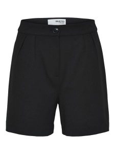 SELECTED FEMME Szorty "Eva" w kolorze czarnym rozmiar: XL. Czarne szorty Selected Femme, bez wzorów, z podwyższonym stanem. Za 66,31 zł.
