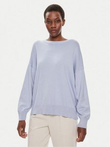 Tamaris Apparel Sweter Bari TAW0319 Błękitny Loose Fit. Niebieskie swetry klasyczne Tamaris Apparel, z wiskozy, bez kołnierzyka. Za 219,99 zł.