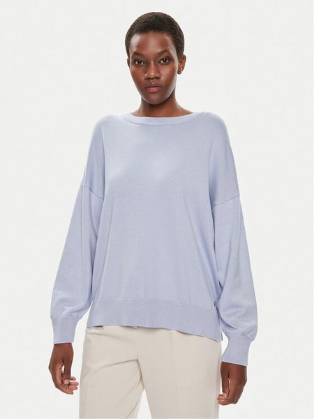 Tamaris Apparel Sweter Bari TAW0319 Błękitny Loose Fit. Niebieskie swetry klasyczne Tamaris Apparel, z wiskozy, bez kołnierzyka. Za 169,99 zł.