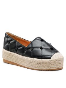DeeZee Espadryle WS020610-01 Czarny. Czarne espadryle DeeZee, bez wzorów, ze skóry, bez obcasa. Za 119,99 zł.