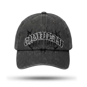 Czapka unisex fitness grafitowa Abyss. Szare czapki GYMBEAM, z aplikacjami, z bawełny, vintage. Za 67,90 zł.