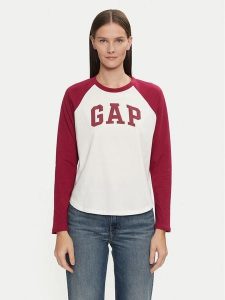 Gap Bluzka 534389-00 Czerwony Relaxed Fit. Czerwone bluzki GAP, xs, bez wzorów, z bawełny, bez kołnierzyka, bez ramiączek. Za 89,99 zł.