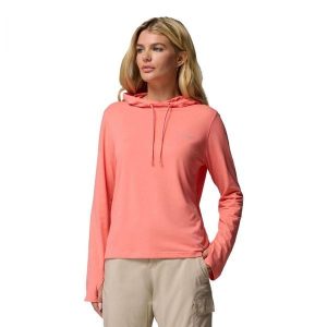 Bluza damska Columbia Sun Trek Hoodie. Brązowe bluzy Columbia, bez wzorów, bez kaptura. W wyprzedaży za 197,10 zł.