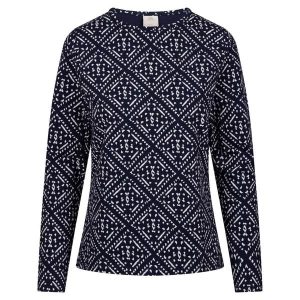Wzorzysta Bluzka Z Długim Rękawem Dla Kobiet Daniela. Niebieskie bluzki Trespass, bez wzorów, sportowe, bez kołnierzyka, bez ramiączek. Za 108,99 zł.