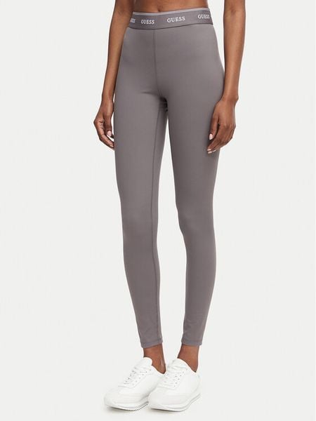 Guess Legginsy V5BB06 K1942 Szary Slim Fit. Szare legginsy Guess, z aplikacjami, z syntetyku. Za 264,99 zł.