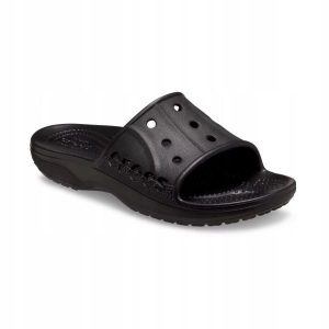 Klapki Dla Dorosłych Crocs Baya II Slide. Białe klapki Crocs, bez wzorów, z materiału, bez obcasa. Za 99,99 zł.