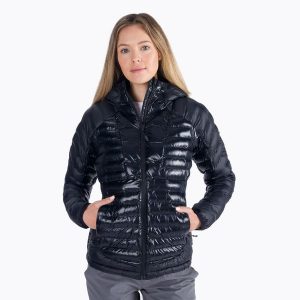 Kurtka puchowa damska Columbia Labyrinth Loop Hooded. Czarne kurtki Columbia, xs, bez wzorów, z puchu, bez kaptura. Za 509,99 zł.
