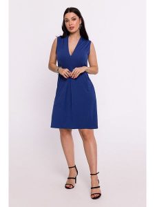 Be Wear Sukienka w kolorze granatowym rozmiar: XXL. Niebieskie sukienki Be Wear, xxl, bez wzorów, bez kołnierzyka, bez ramiączek, mini. Za 123,82 zł.