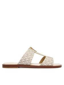 MICHAEL Michael Kors Klapki Berkley Flat 40S6BRFS1B Écru. Białe klapki MICHAEL Michael Kors, bez wzorów, ze skóry, bez obcasa. Za 350,99 zł.