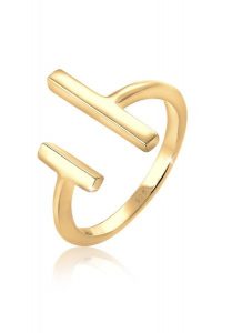 Elli Damski Geo rodowany Open Minimal ze srebra próby 925 Sterling Silver Pierścionki 1 ct. Szare pierścionki Elli, srebrne. Za 223,99 zł.
