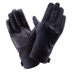 Rękawiczki damskie jesienno-zimowe Elbrus Tinio Polartec Wo's - czarne, Rozmiar L/XL. Czarne rękawiczki Elbrus, na zimę, bez wzorów, z dzianiny. Za 94,99 zł.