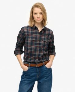 Superdry Koszula Lumberjack Check Flanelowa – Relaxed Fit, 100% Bawełna. Żółte koszule Superdry, bez wzorów, z bawełny, bez kołnierzyka, bez ramiączek. Za 271,45 zł.