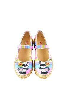 Goby Baleriny w kolorze różowo-fioletowym ze wzorem rozmiar: 38. Różowe balerinki Goby, bez wzorów, ze skóry, bez obcasa, bez zapięcia. Za 245,38 zł.