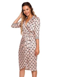 Made of emotion Sukienka w kolorze czarno-beżowym rozmiar: L. Brązowe sukienki Made Of Emotion, l, bez wzorów, z tkaniny, bez kołnierzyka, bez ramiączek, midi. Za 132,36 zł.