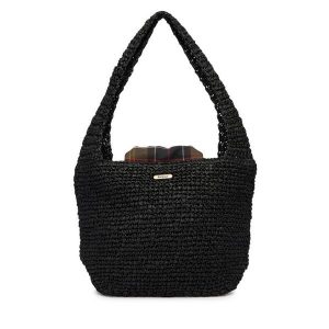 Torebka Barbour. Czarne torebki klasyczne Barbour, bez wzorów, bez dodatków. Za 349,99 zł.