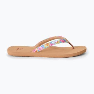 Japonki damskie Rip Curl Freedom Bloom Open Toe. Brązowe klapki Rip Curl, bez wzorów, z otwartym noskiem, bez obcasa. Za 139,99 zł.