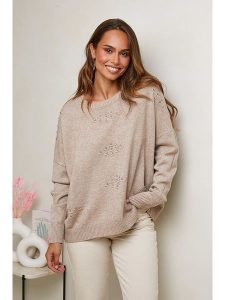 Soft Cashmere Sweter w kolorze karmelowym rozmiar: 38/40. Brązowe swetry oversize Soft Cashmere, bez wzorów, bez ramiączek. Za 92,21 zł.