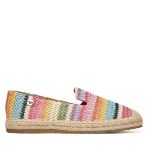 Espadryle Roxy. Czerwone espadryle Roxy, bez wzorów, bez obcasa. Za 99,99 zł.