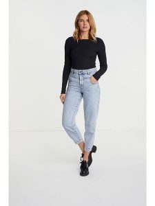 Rich & Royal Koszulka w kolorze czarnym rozmiar: XL. Czarne bluzki Rich & Royal, xl, bez wzorów, prążkowane, bez kołnierzyka, bez ramiączek. Za 114,17 zł.