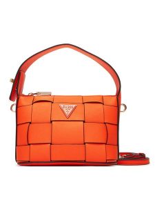 Guess Torebka Maylee Mini HWWG96 61720 Pomarańczowy. Brązowe torebki klasyczne Guess, z aplikacjami, ze skóry, bez dodatków. Za 519,99 zł.
