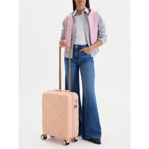 Walizka kabinowa Nine West. Brązowe walizki Nine West, bez wzorów. Za 299,99 zł.