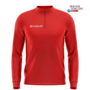 Bluza piłkarska dla dorosłych Givova Maglia Tecnica czerwona. Czerwone bluzy Givova, m, bez wzorów, z poliesteru, bez kaptura. Za 125,80 zł.
