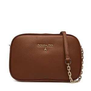 Torebka Patrizia Pepe. Brązowe torebki klasyczne Patrizia Pepe, bez wzorów, bez dodatków. Za 689,99 zł.