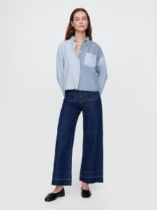 GAP Dżinsy - Comfort fit - w kolorze granatowym rozmiar: W31. Niebieskie jeansy GAP, bez wzorów, z podwyższonym stanem. Za 100,99 zł.