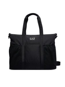 EA7 Emporio Armani Torebka 7W001196 AF22279 UC001 Czarny. Czarne shopper bag EA7 Emporio Armani, bez wzorów, z materiału, bez dodatków. Za 759,99 zł.