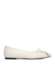 GINO ROSSI Baleriny CEO-ROSE-LT2088 Biały. Białe balerinki Gino Rossi, bez wzorów, ze skóry, bez obcasa, bez zapięcia. Za 329,99 zł.