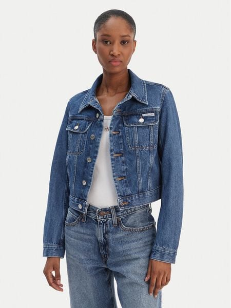 Calvin Klein Jeans Kurtka jeansowa 90s LV047E629G Niebieski Regular Fit. Niebieskie kurtki Calvin Klein Jeans, s, bez wzorów, z bawełny, bez kaptura. Za 409,99 zł.