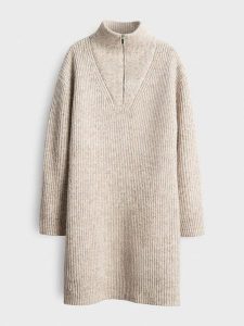 OPUS Sukienka dzianinowa w kolorze szarym rozmiar: 42. Szare sukienki Opus, na co dzień, bez wzorów, z dzianiny, bez kołnierzyka, bez ramiączek, midi, proste. Za 187,99 zł.