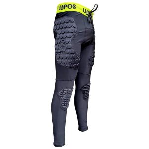 Legginsy kompresyjne bramkarskie Lupos padded - S. Czarne legginsy LUPOS, z aplikacjami, z elastanu. Za 170,78 zł.