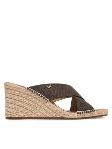 MICHAEL Michael Kors Espadryle Kenzie 40R6KZMS1B Brązowy. Brązowe espadryle MICHAEL Michael Kors, bez wzorów, ze skóry, bez obcasa. Za 589,99 zł.