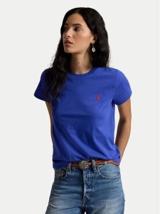 Polo Ralph Lauren T-Shirt 211B14605020 Niebieski Classic Fit. Niebieskie t-shirty Polo Ralph Lauren, xs, bez wzorów, z bawełny, bez kołnierzyka, bez ramiączek. Za 258,99 zł.