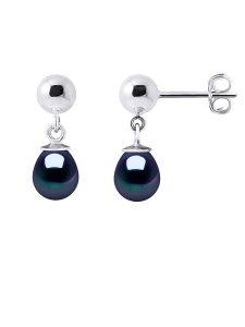 Pearline Srebrne kolczyki-wkrętki z perłami rozmiar: onesize. Czarne kolczyki Pearline, z perłą, srebrne. Za 187,07 zł.