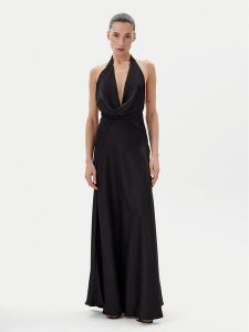 Eleh Sukienka wieczorowa ESS250181 Czarny Regular Fit. Czarne kombinezony Eleh, l, bez wzorów, z syntetyku, wizytowe, bez kołnierzyka, bez ramiączek. Za 349,99 zł.