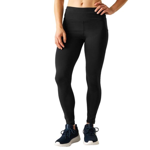 Legginsy Damskie Influential II. Czarne legginsy Regatta, bez wzorów, z materiału, długie. Za 145,99 zł.