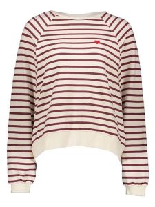 Pieces Bluza w kolorze beżowo-czerwonym rozmiar: XS. Brązowe bluzy Pieces, xs, bez wzorów, z bawełny, bez kaptura. Za 79,03 zł.