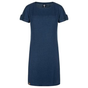 Sukienka LOAP Nebraska niebieska S. Niebieskie sukienki ZOGGIE, na co dzień, na lato, s, bez wzorów, z wiskozy, sportowe, bez kołnierzyka, bez ramiączek, sportowe. Za 198,99 zł.