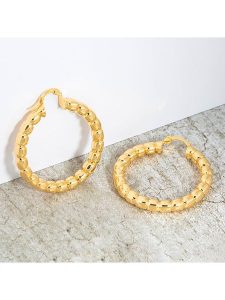 MENTHE À L'O Pozłacane kolczyki-kreole rozmiar: onesize. Żółte kolczyki MENTHE À L'O, pozłacane. Za 152,62 zł.