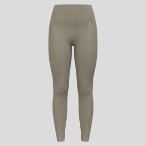 Legginsy damskie Odlo ASCENT MEDIUM SUPPORT Tights. Zielone legginsy ODLO, bez wzorów, z materiału, z podwyższonym stanem. Za 271,99 zł.