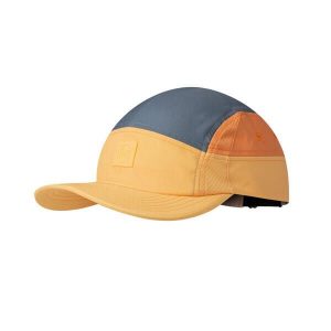 Czapka z daszkiem BUFF 5 PANEL GO CAP DOMUS APRICOT. Brązowe czapki Buff, bez wzorów, z elastanu. Za 109,99 zł.