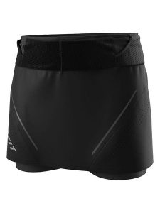 DYNAFIT Spódnica funkcyjna 2w1 "ULTRA" w kolorze czarnym rozmiar: M. Czarne spódnice Dynafit, m, bez wzorów, sportowe. Za 231,68 zł.