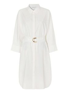 TATUUM Sukienka "Altea" w kolorze kremowym rozmiar: 40. Brązowe sukienki Tatuum, bez wzorów, z bawełny, bez kołnierzyka, bez ramiączek, midi. Za 189,74 zł.