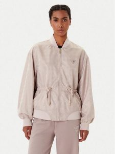 Guess Kurtka przejściowa V5YL11 WHFU0 Beżowy Regular Fit. Brązowe kurtki Guess, l, z aplikacjami, z syntetyku, bez kaptura. Za 430,00 zł.